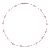 Collar de Perla Cultivada Agua Dulce, 43.18cm, Oro Rosa de 14K