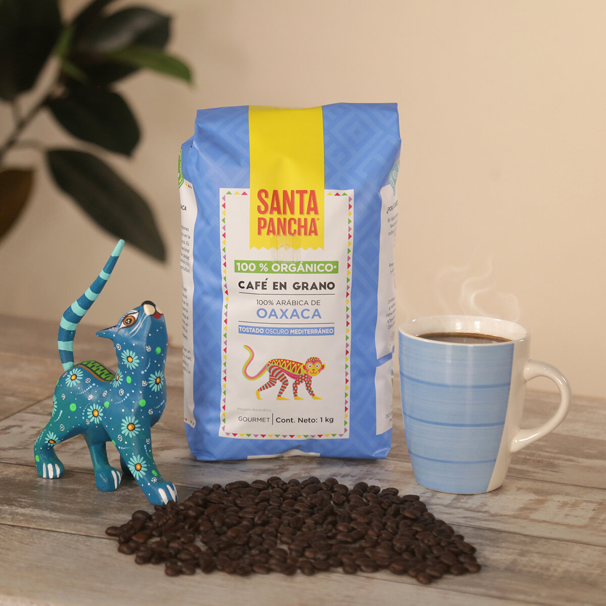 Santa Pancha Café en Grano 100% Arábica de Oaxaca 1 kg Santa Pancha Café en Grano 100% Arábica de Oaxaca 1 kg