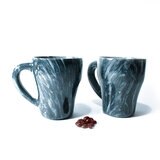Luhom Juego de Tazas de Mármol 2 piezas Varios Colores
