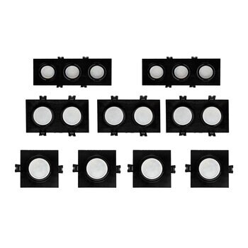 Alfelec, Set de 9 Luminarias Dirigibles Negras