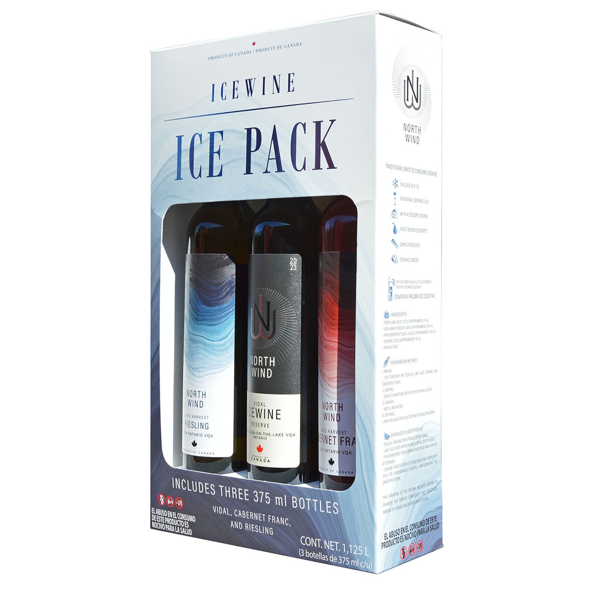 Vinos Tinto, Blanco y Rosado Ice Wine Ice Pack 3/375 ml