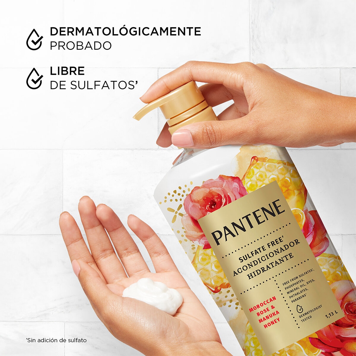 Pantene Acondicionador Moroccan Rose 1.13 L
