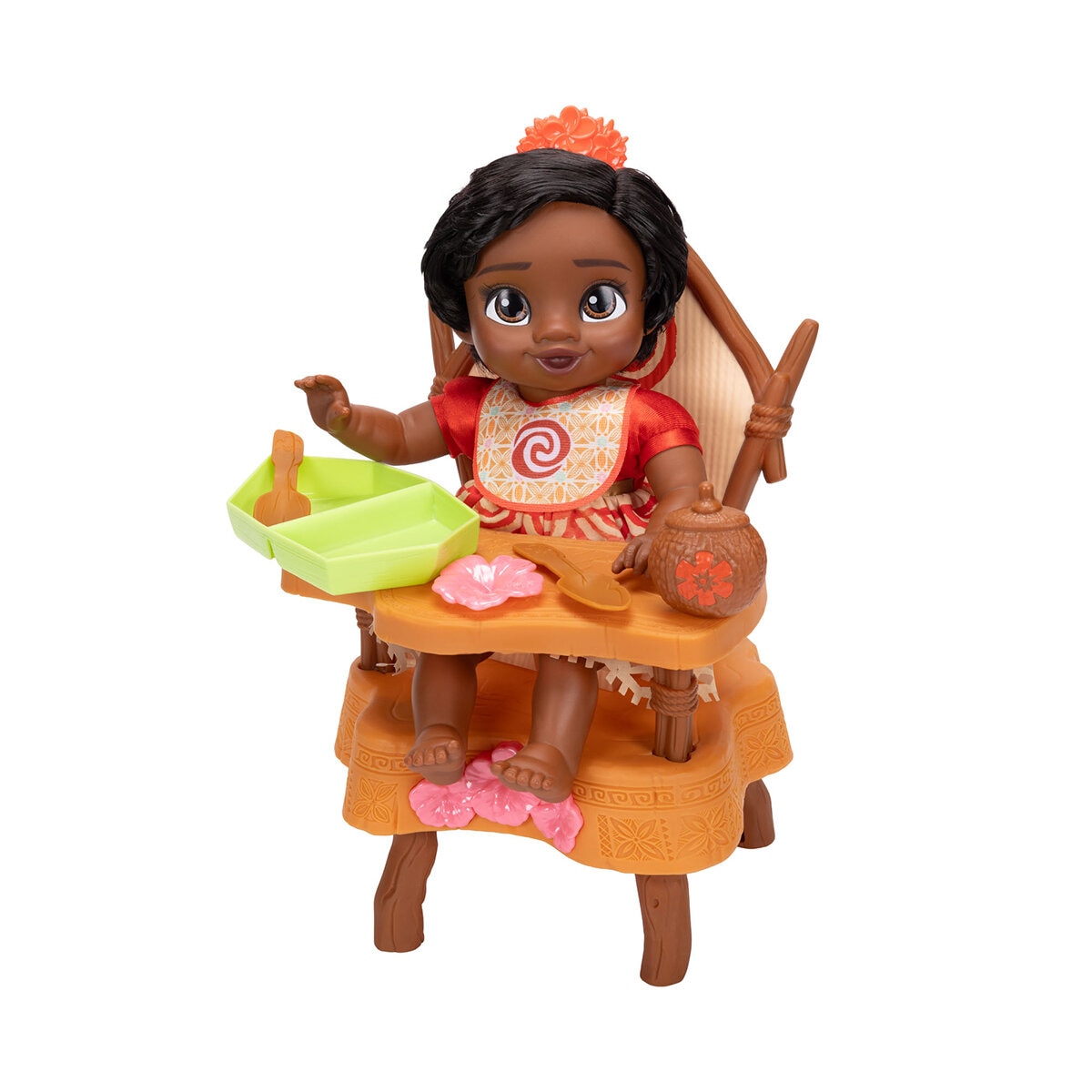 Disney Princesas Bebé con Silla Alta y Accesorios, Moana