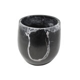 Luhom Juego de Vasos de Mármol 2 piezas Negro