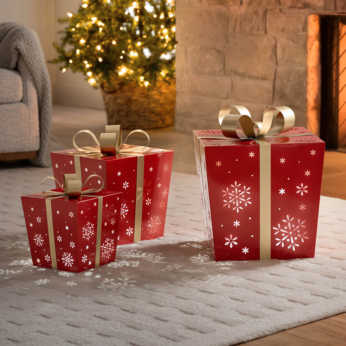 Cajas Metálicas de Regalo con Luces LED, Varios Modelos Cajas Metálicas de Regalo con Luces LED, Varios Modelos