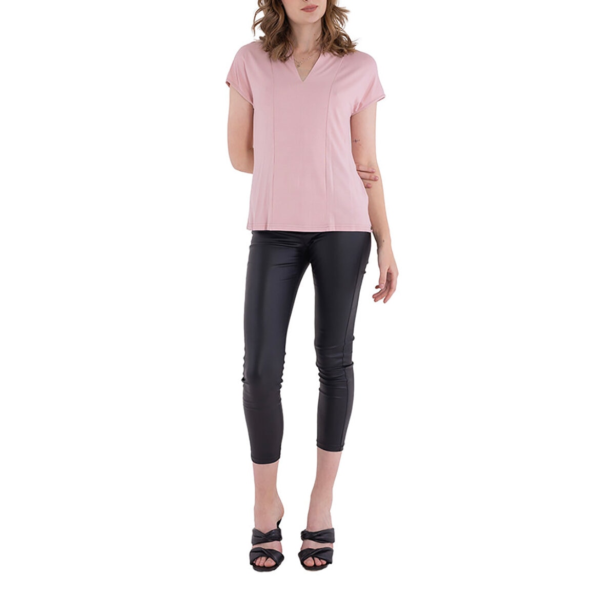 Shyla, Blusa Casual de Dama Cuello V, Varias Tallas