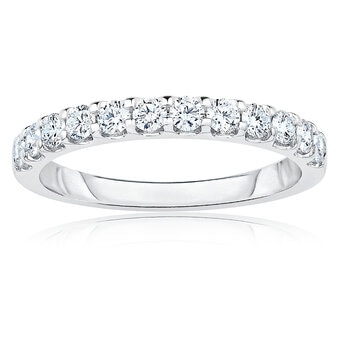 Anillo, 0.50ctw Diamantes, Oro Blanco de 14K