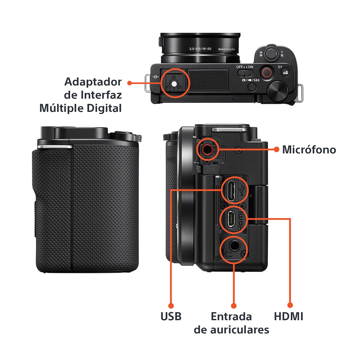 Sony Alpha ZV-E10 - APS-C - Cámara Vlog sin Espejo con Lentes  Intercambiables, Color Negro : : Electrónicos