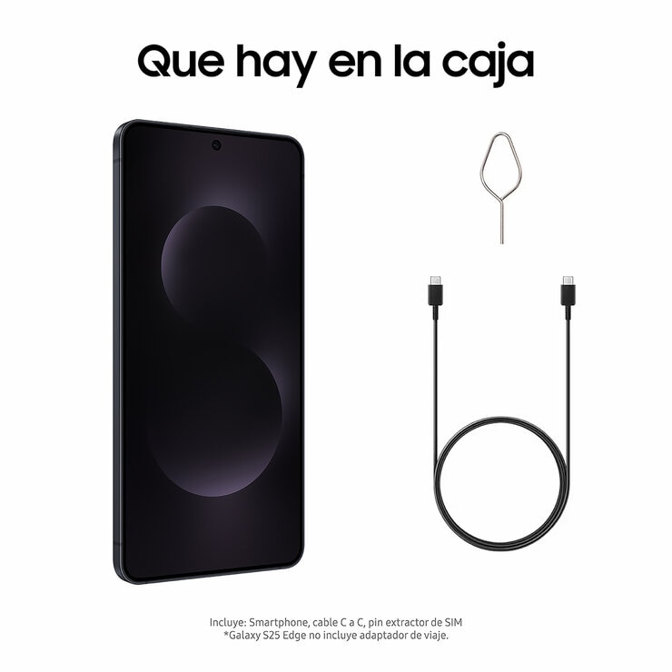 Samsung Galaxy S25 Edge 256GB Negro Titanio