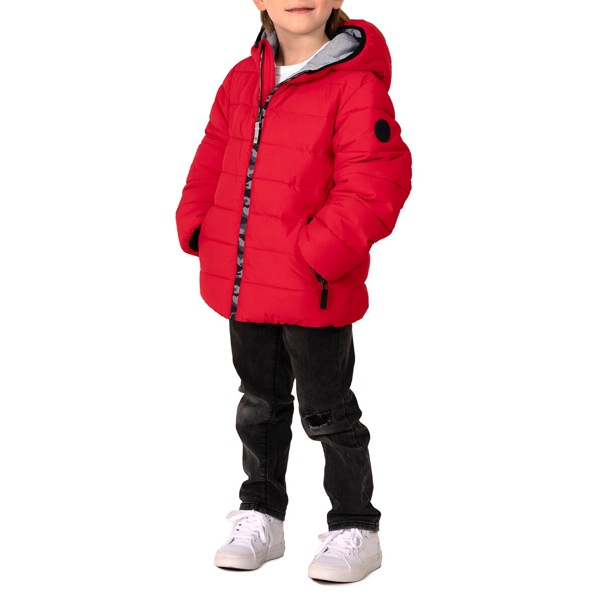Chamarra roja niño hotsell