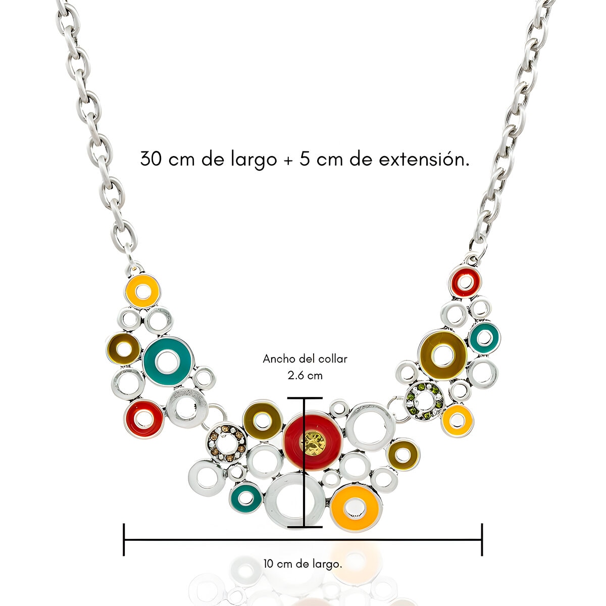 Tropicart, Juego de Collar, Aretes y Pulsera Multicolor