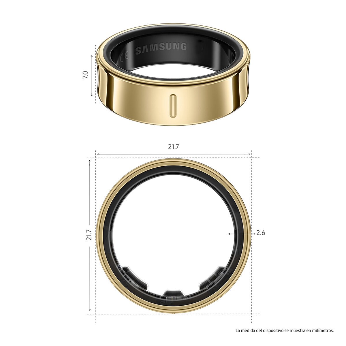 Samsung Galaxy Smart Ring Oro Titanio - Talla 6