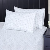 South Point Home Fashions Juego de Sabanas Tamaño King 6 Piezas Tattersall Light Blue