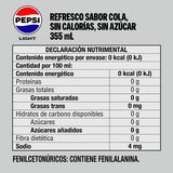 Pepsi Light 24 pzas de 355 ml