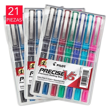 Pilot V5 Bolígrafo Tinta Líquida Punto Extra Fino, Varios Colores