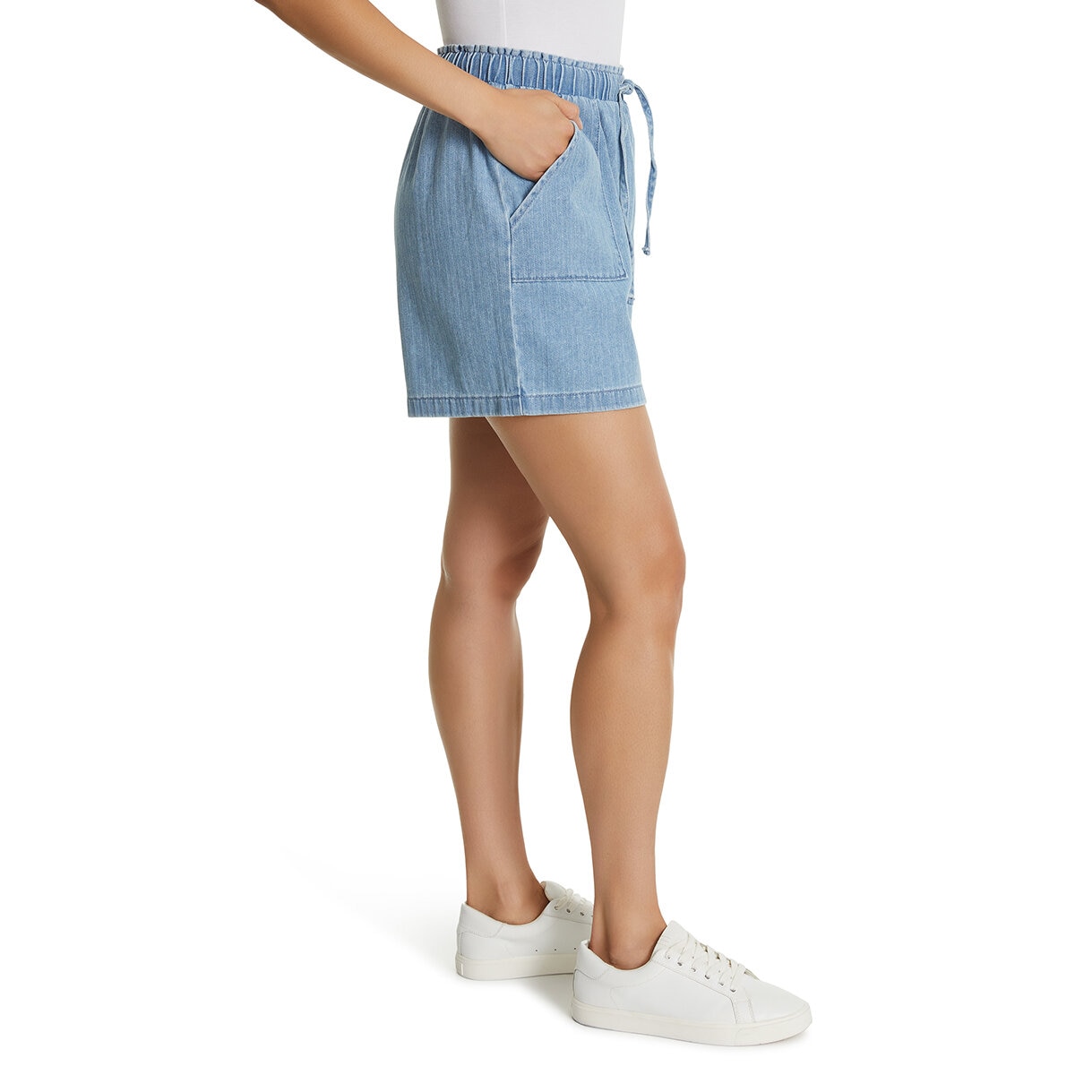 Vintage American Shorts Mezclilla para Dama Azul Mediana