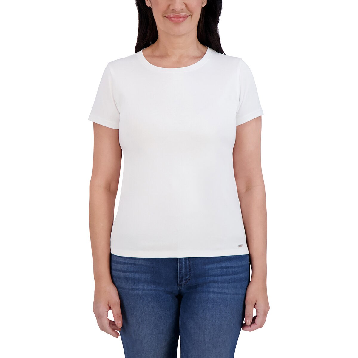 DKNY Playera para Dama Blanco Chica