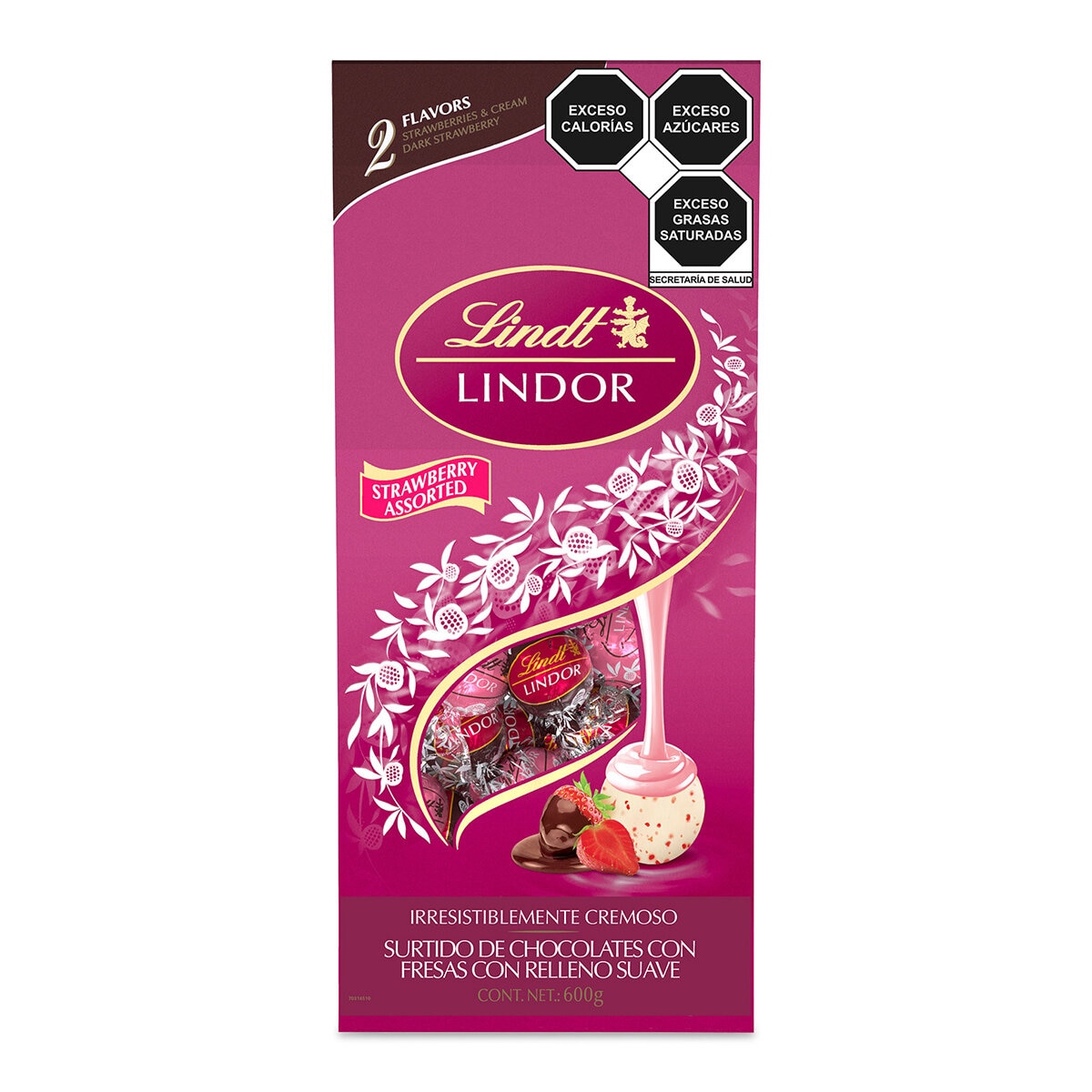 Lindor Fresas Chocolates Rellenos 600g