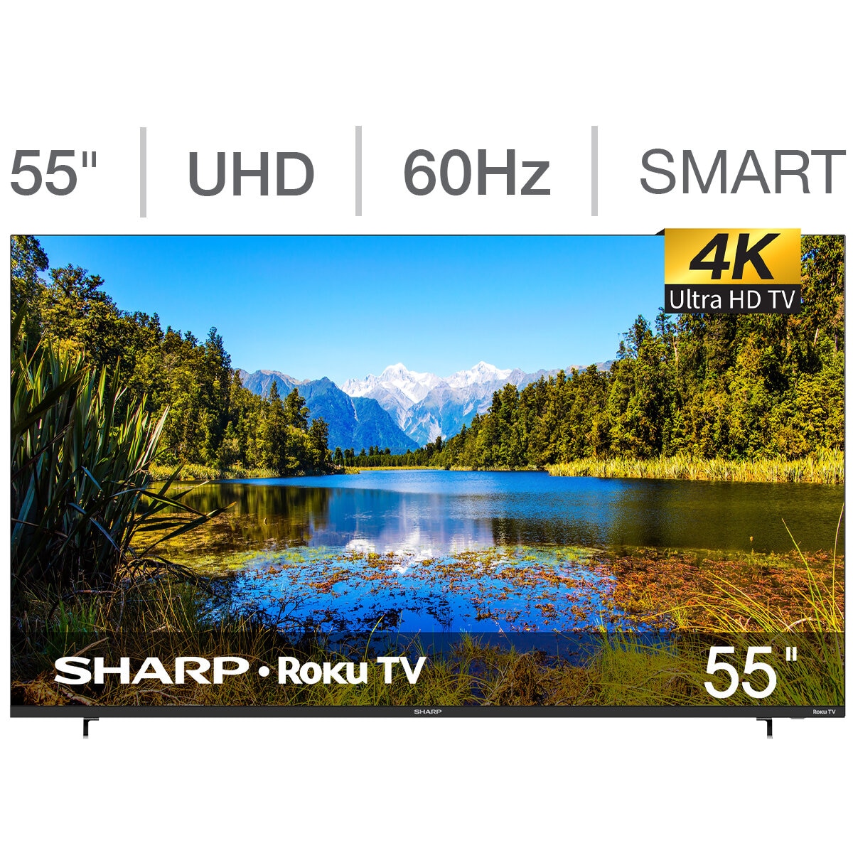 Sharp Pantalla 55" Ultra HD 4K Roku TV