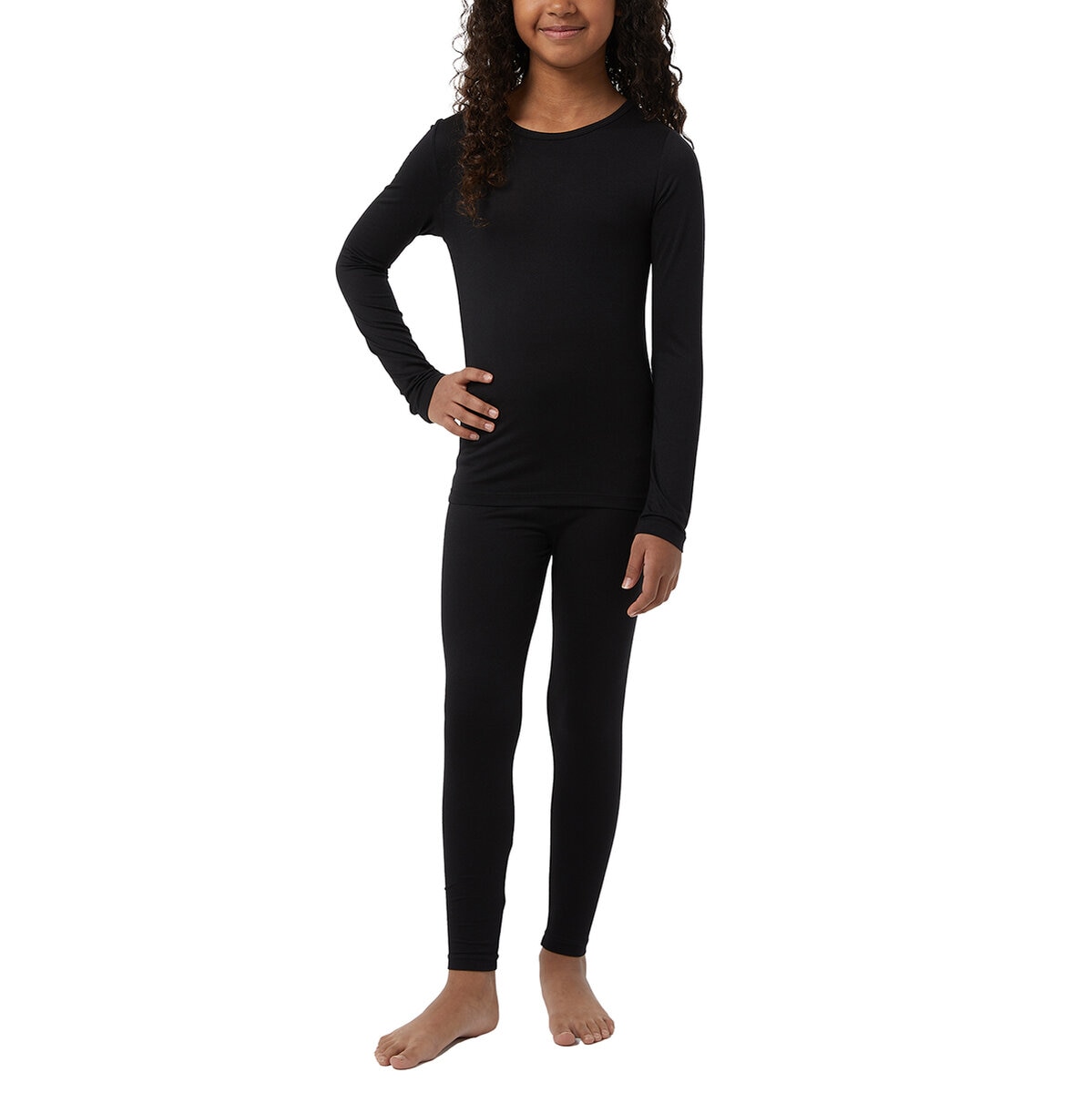 32 Degrees Heat Ropa Termica 2 piezas para Niños y Niñas Negro 12 / 14 Años