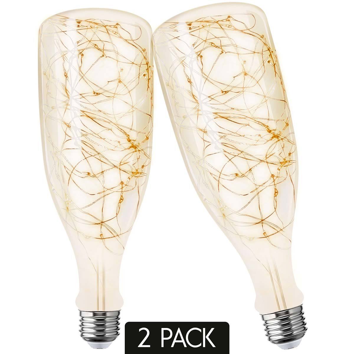 AKSI, Set de 2 Focos Decorativos de Botella LED Vintage