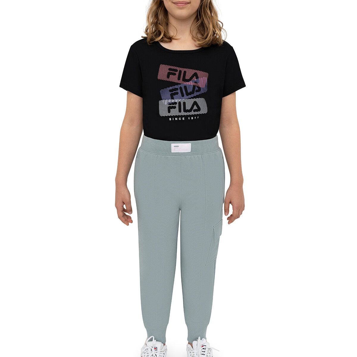 Fila Pants tipo jogger 2 piezas para Niñas Azul / Rosa 5 / 6 Años