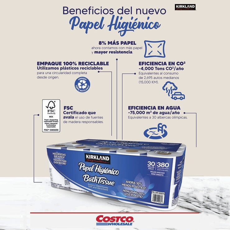 Kirkland Signature Papel Higiénico 30 pzas