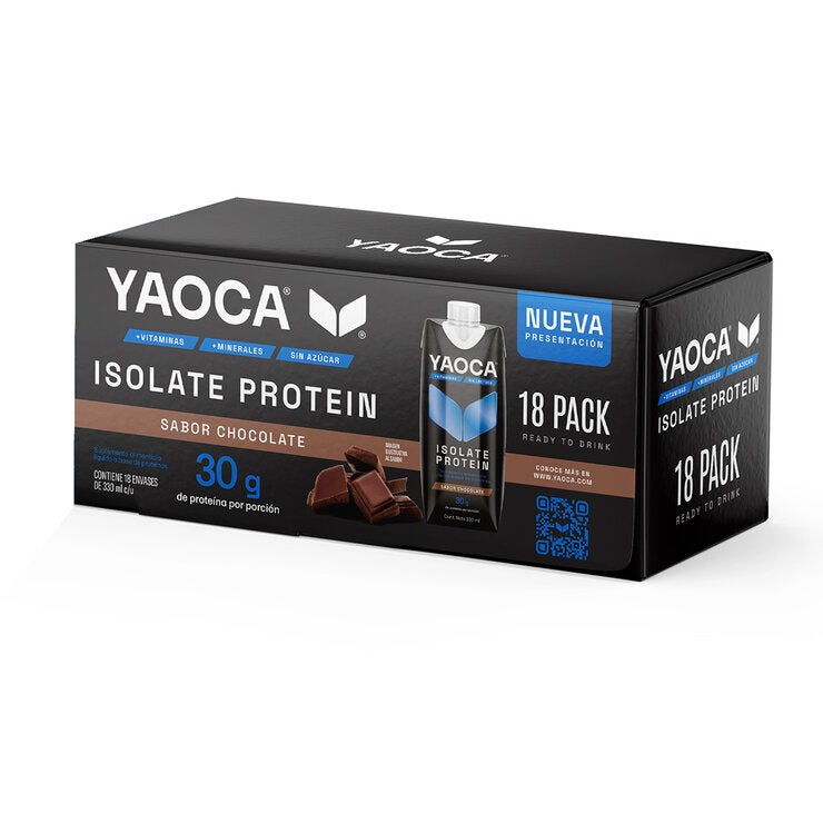 Yaoca Proteína Bebible sabor chocolate 30 g de proteína 18 / 330 ml Yaoca Proteína Bebible sabor chocolate 30 g de proteína 18 / 330 ml