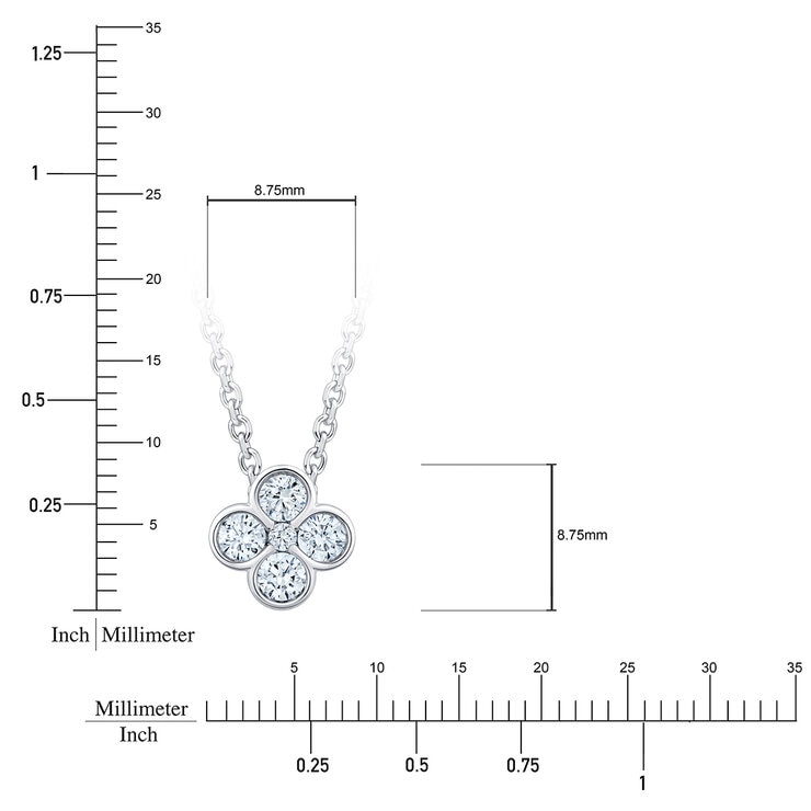 Dije de Diamantes 0.40ctw, Oro Blanco 14K