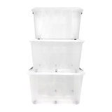 AG Box, Set de 3 Cajas Organizadoras, 52L, 70L y 90L.