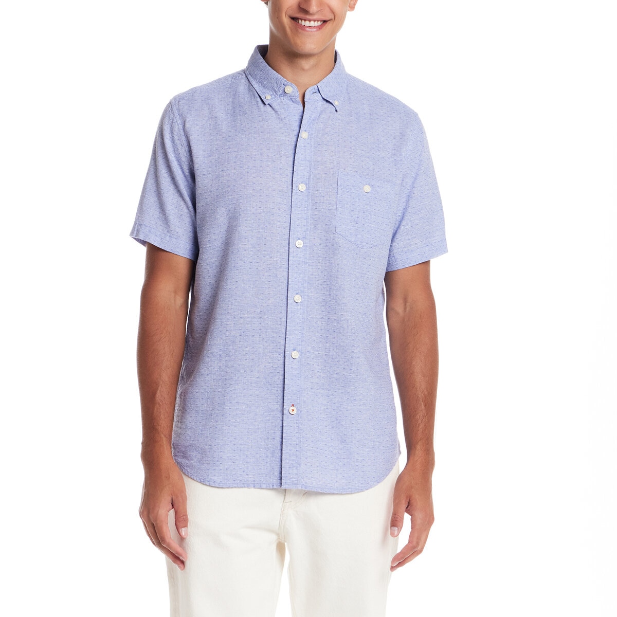 Weatherproof Vintage Camisa manga corta para Caballero Azul Grande