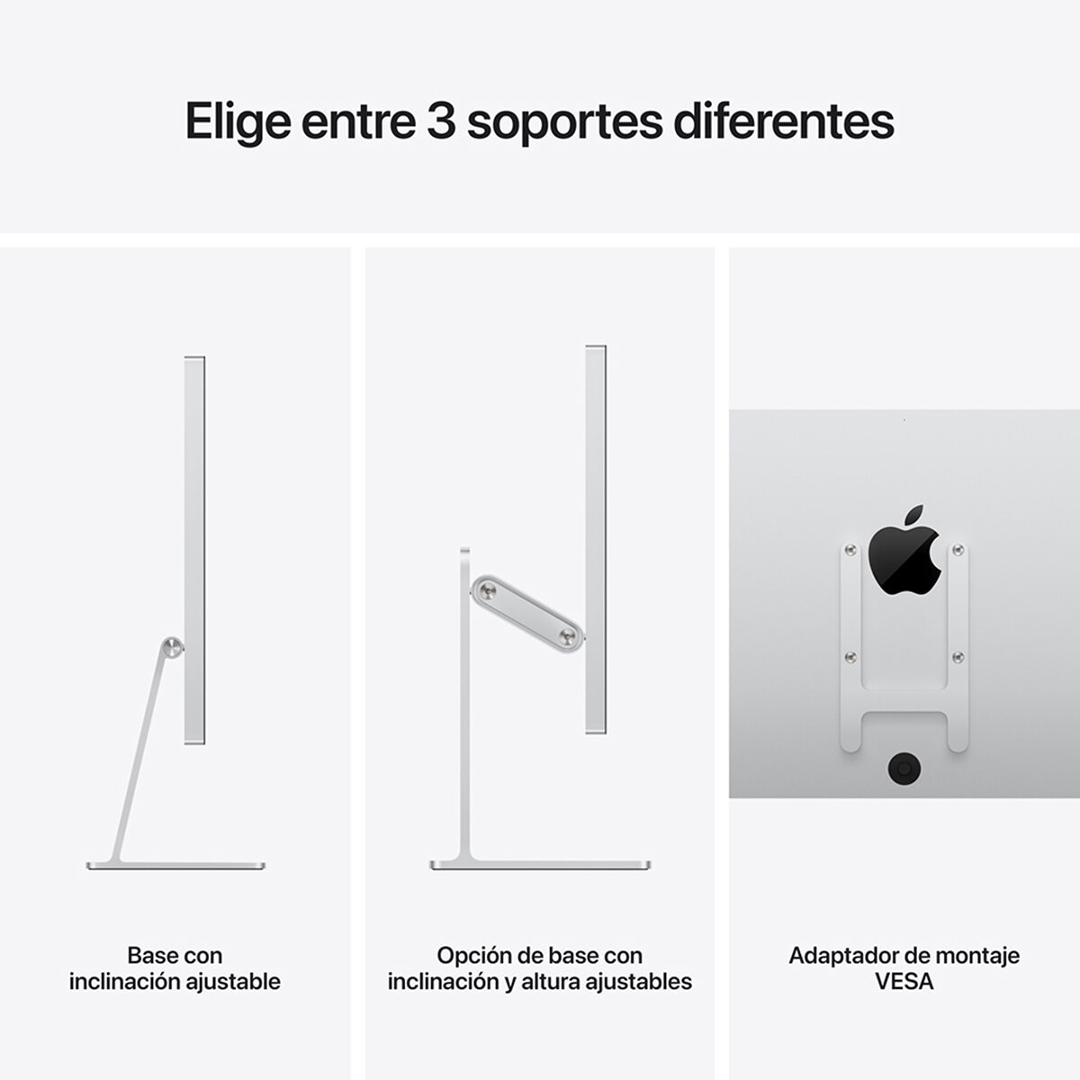 Apple Studio Display 27" Vidrio Estándar - Base con inclinación y altura ajustable