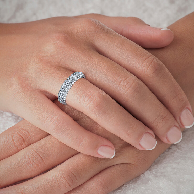 Anillo de Diamantes 0.50ctw, Oro Blanco 14K