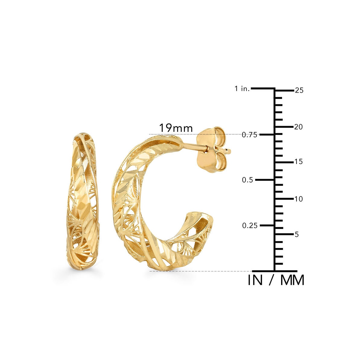 Aretes, Oro Amarillo de 14K