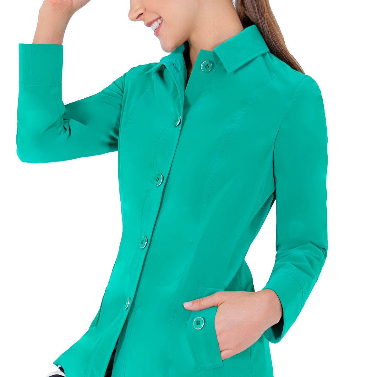 Shyla, Gabardina Clásica con Bolsas y Botones al Frente para Dama, Color Verde, Varias Tallas Shyla, Gabardina Clásica con Bolsas y Botones al Frente para Dama, Color Verde, Varias Tallas