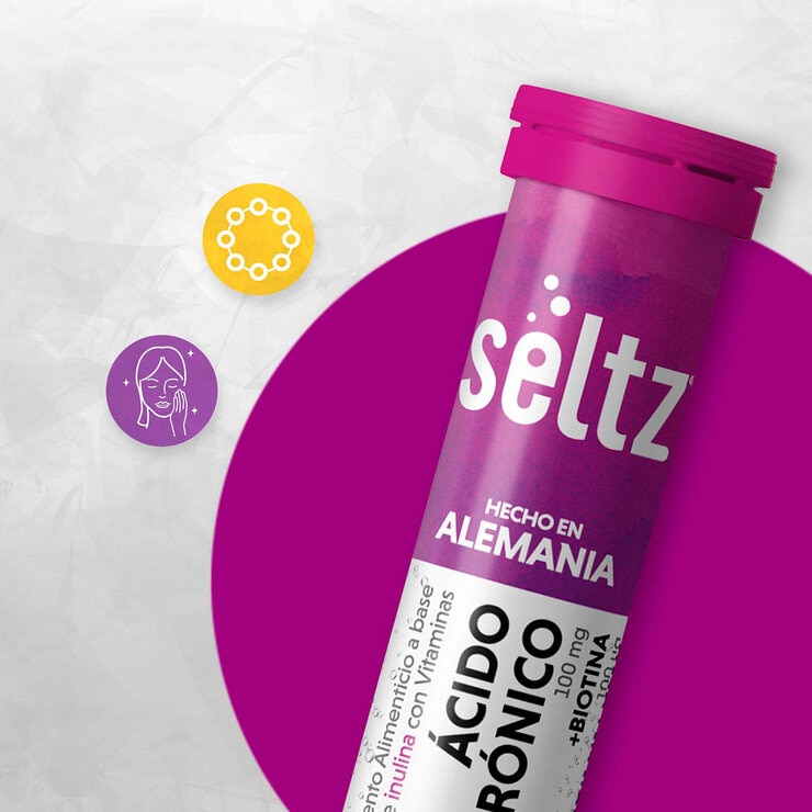Seltz Ácido Hialurónico, Vitamina E, Calcio + D, Colágeno, Magnesio 5 Tubos