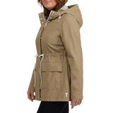 Teddi Rose Chamarra impermeable para Dama Café Mediana