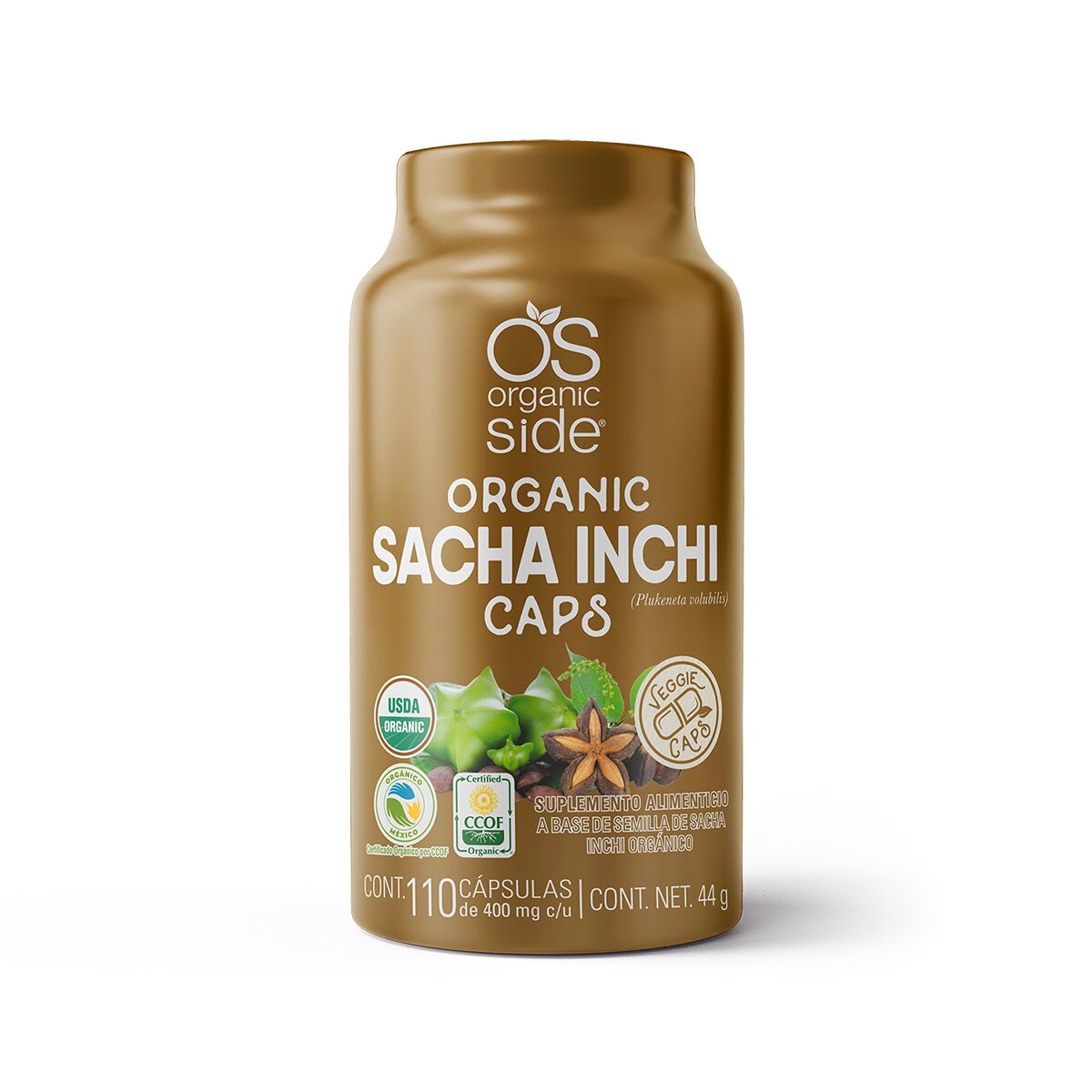 Organic Side Sacha Inchi  110 Cápsulas Vegetales 
