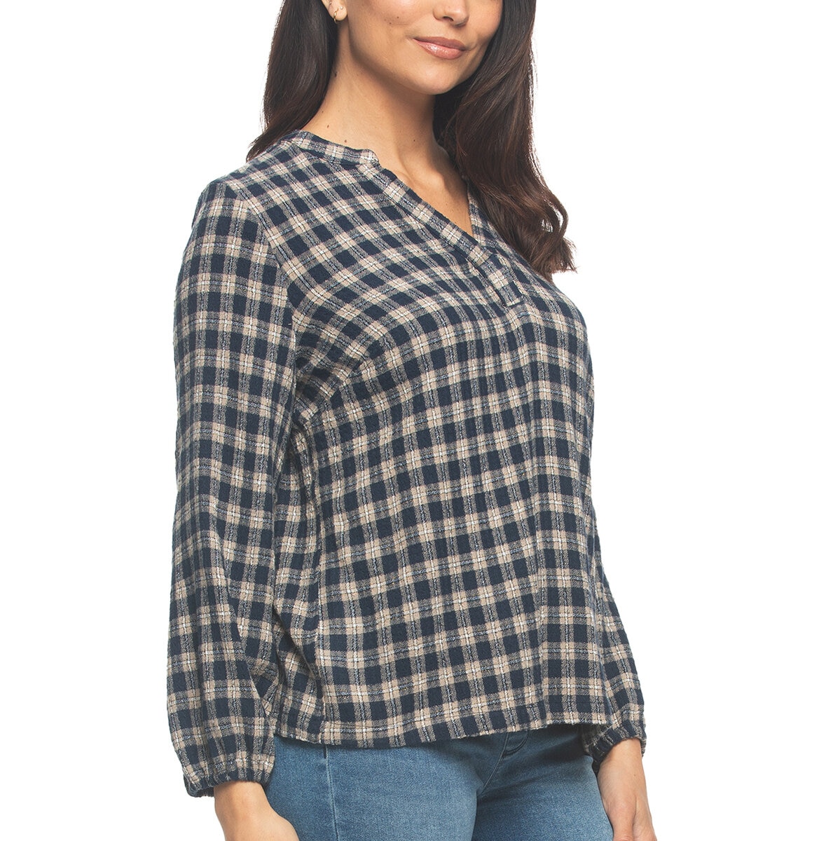 Jezebel Blusa para Dama Azul Grande