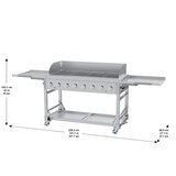 NXR, Parrilla de Acero de 8 Quemadores Plegable