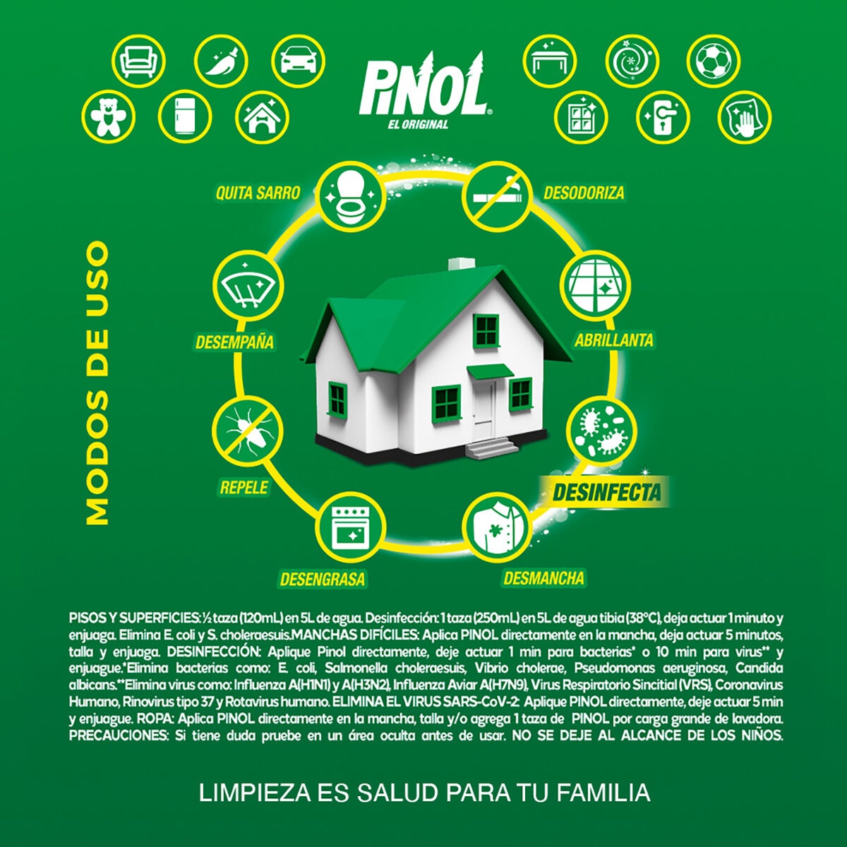 Pinol El Original Limpiador Multiusos Desinfectante 5.1 l