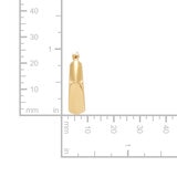 Aretes, Arracadas Forma Diamante, Oro Amarillo 14K