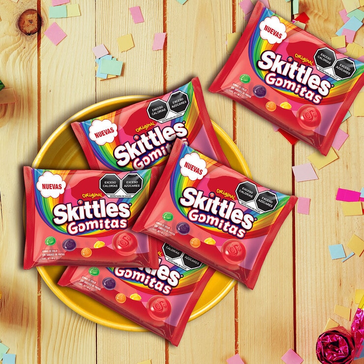 Skittles Gomitas de Dulce Sabores Frutales 10 pzas de 50g