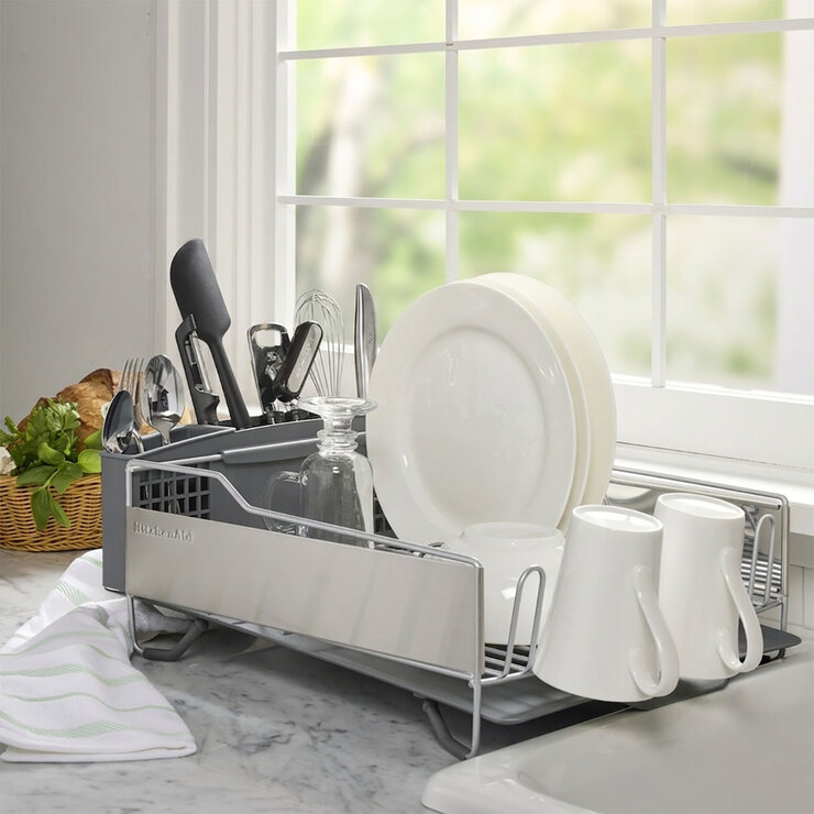 KitchenAid Escurridor de Platos de Acero Inoxidable Grande KitchenAid Escurridor de Platos de Acero Inoxidable Grande