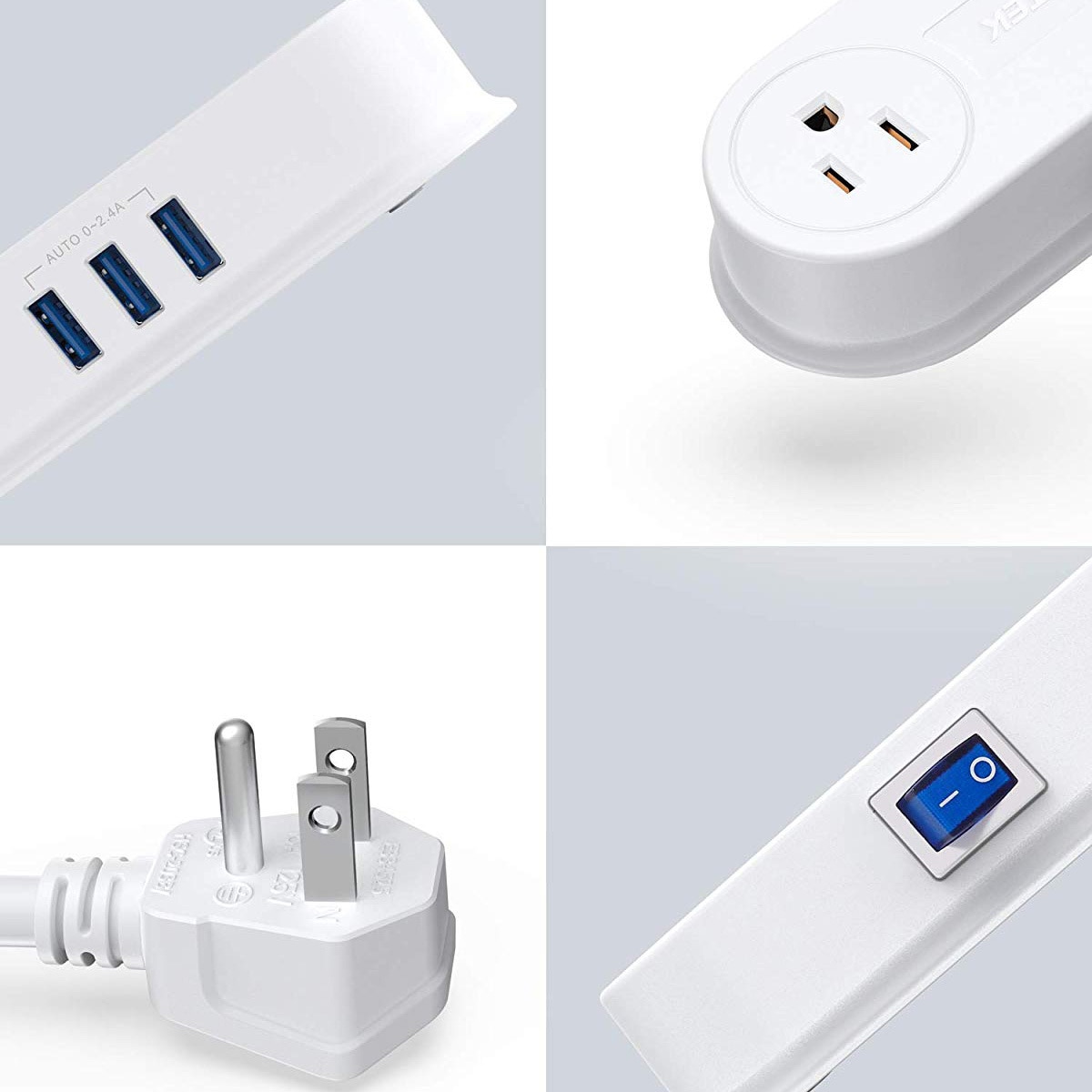 Bestek, Tira Alimentación USB de Viaje MRJ2002 Bestek, Tira Alimentación USB de Viaje MRJ2002