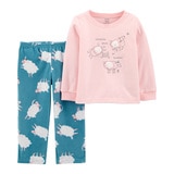 Carter´s, Pijama de 2 Piezas para Niña, Rosa - Borrego, 3T