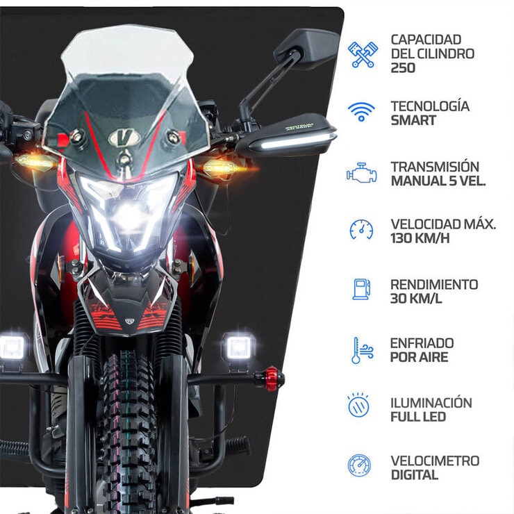 Vento Motocicleta Crossmax 250cc Rojo