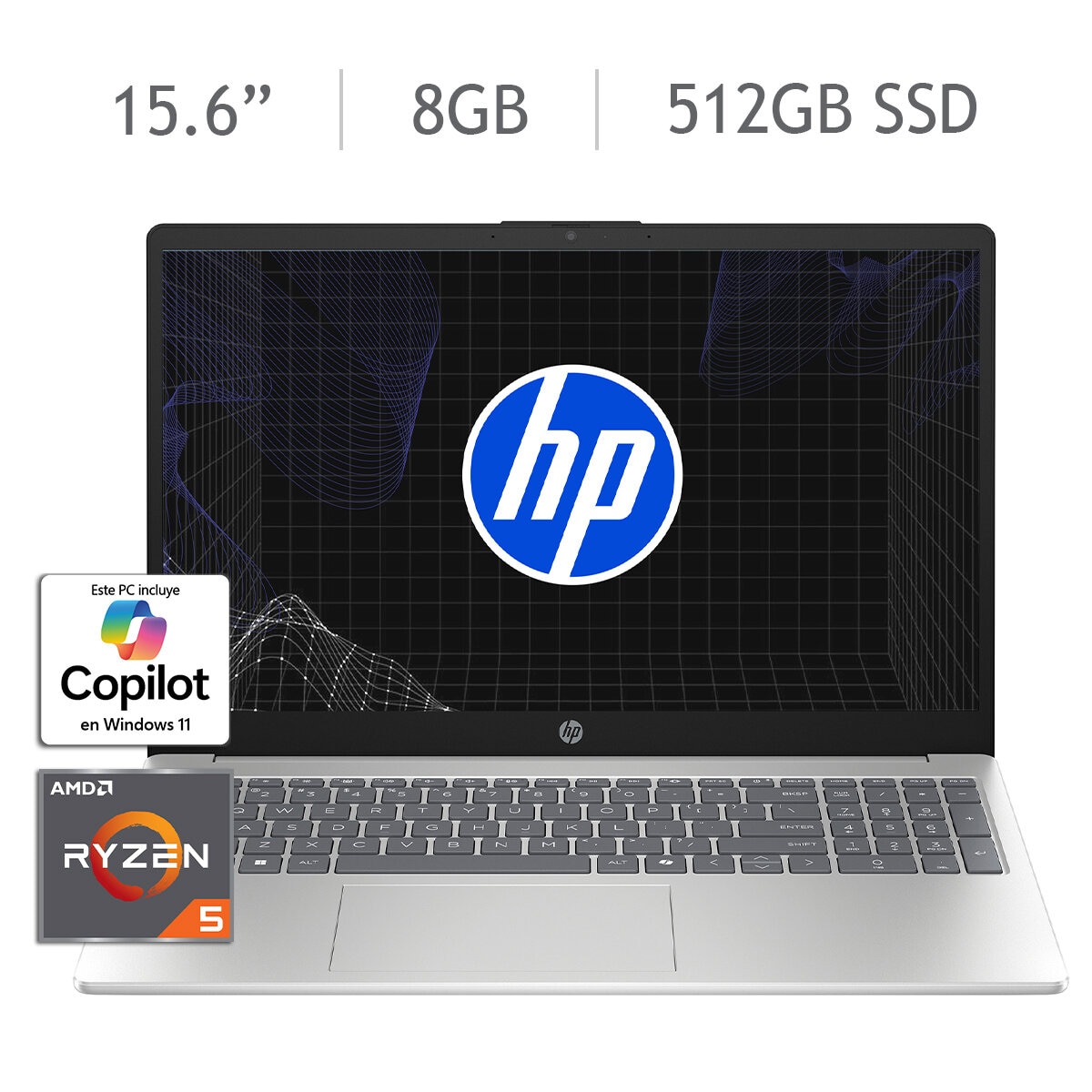 HP 15-fc0265la Laptop 15.6" Full HD AMD Ryzen 5 8GB 512GB SSD + 12 Meses M365 Personal HP 15-fc0265la Laptop 15.6" Full HD AMD Ryzen 5 8GB 512GB SSD + 12 Meses M365 Personal
