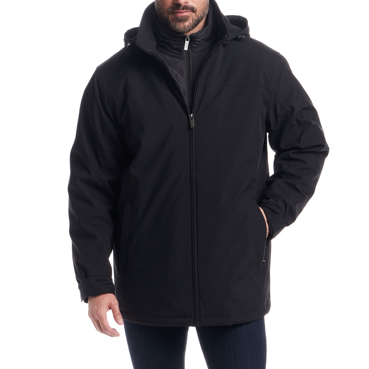 Weatherproof Chamarra para Caballero Negro Mediana Weatherproof Chamarra para Caballero Negro Mediana