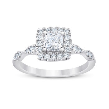 Anillo, 0.83 CTW, Diamante en Platino
